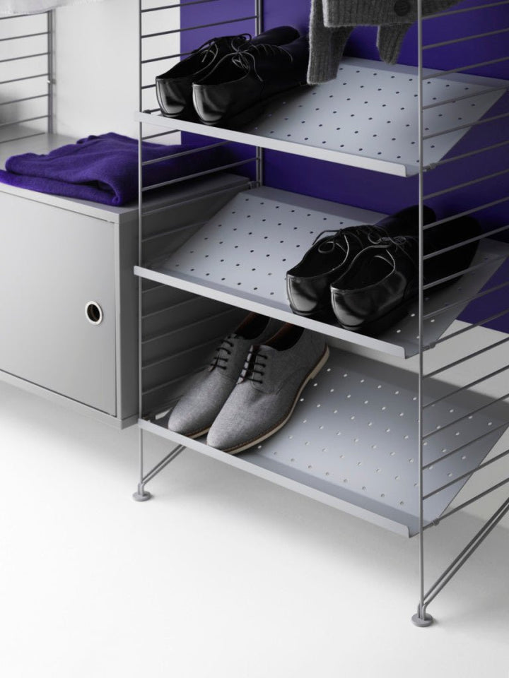 String Hallway Shelving - Unit R - String Furniture - Shelving - Black - HORNE