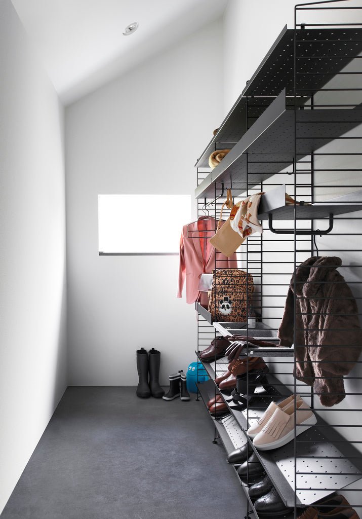 String Hallway Shelving - Unit R - String Furniture - Shelving - Black - HORNE