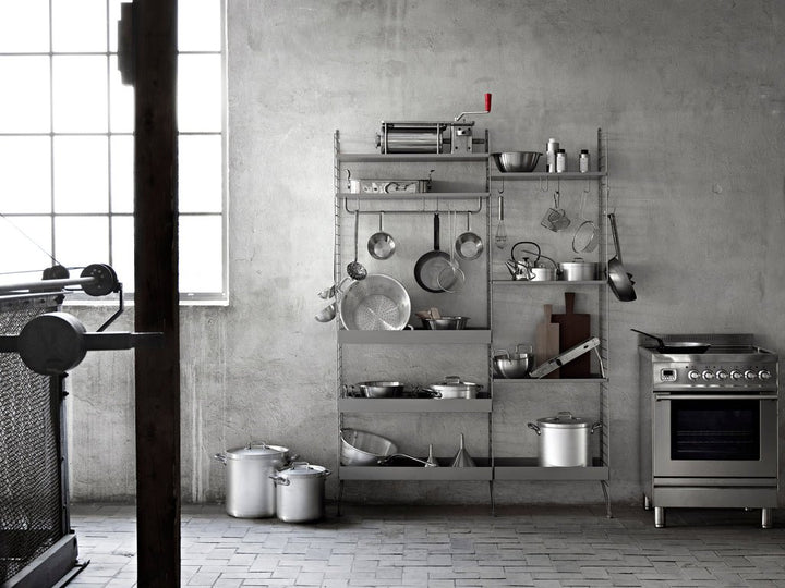 String Kitchen Shelving - Unit G - String Furniture - Shelving - White - HORNE
