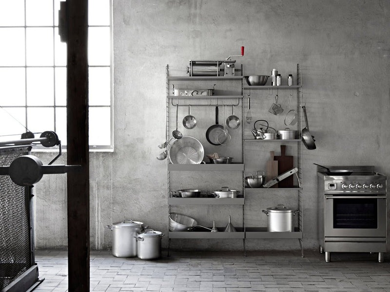 String Kitchen Shelving - Unit G - String Furniture - Shelving - White - HORNE