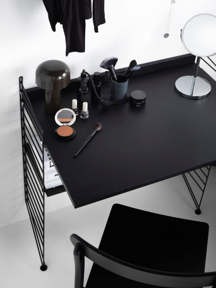 String Workspace Desk/Shelving - Unit H - String Furniture - Shelving - Black - HORNE