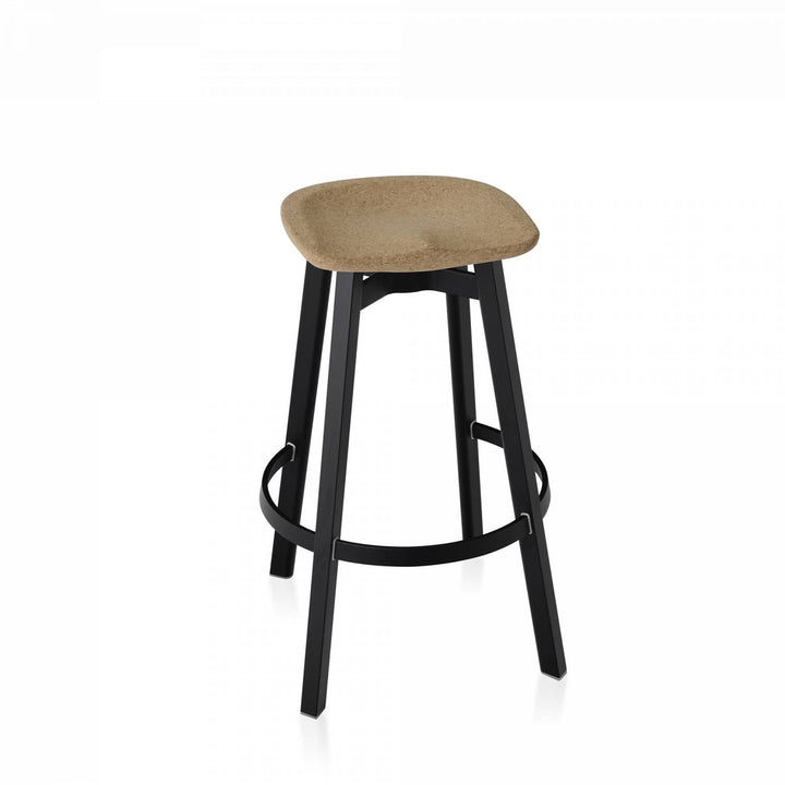 Su By Nano Barstool - Emeco - Stools + Benches + Ottomans - Cork - Black Anodized - HORNE