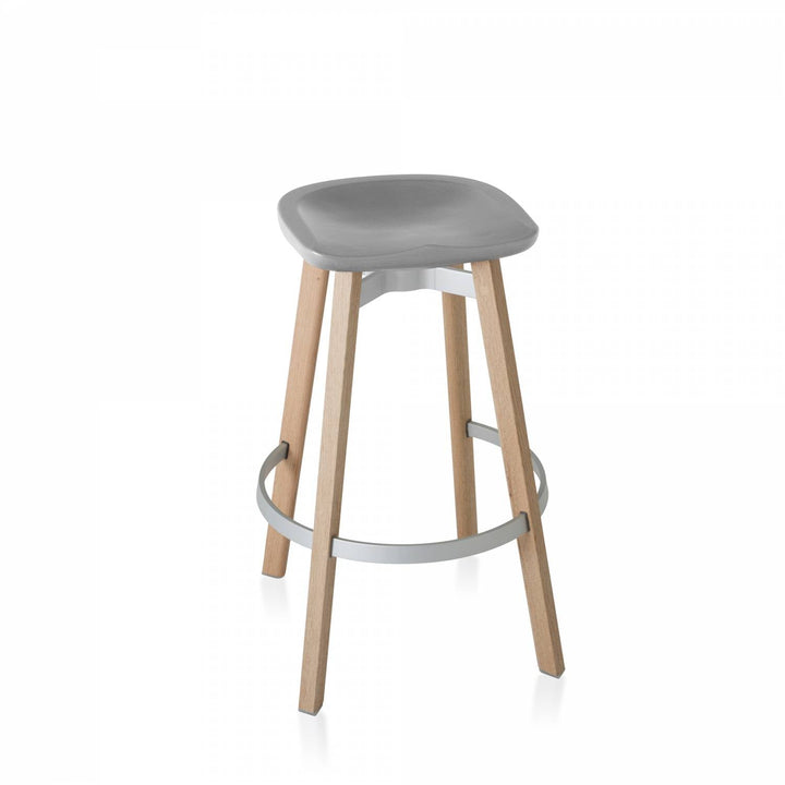 Su By Nano Barstool - Emeco - Stools + Benches + Ottomans - Eco Concrete - Wood - HORNE