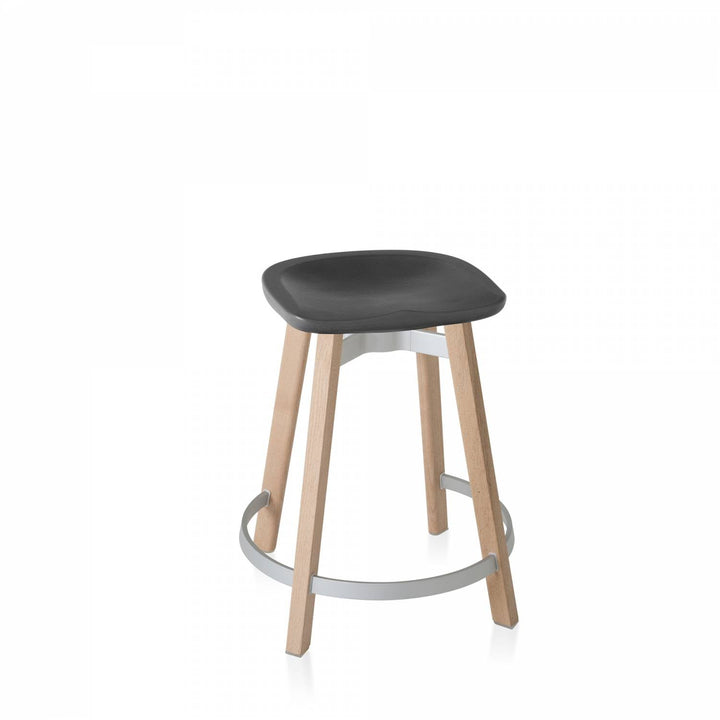 Su by Nano Counter Stool - Emeco - Stools + Benches + Ottomans - Eco Concrete - Wood - HORNE