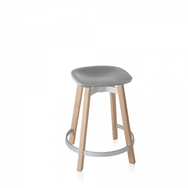 Su by Nano Counter Stool - Emeco - Stools + Benches + Ottomans - Eco Concrete - Wood - HORNE