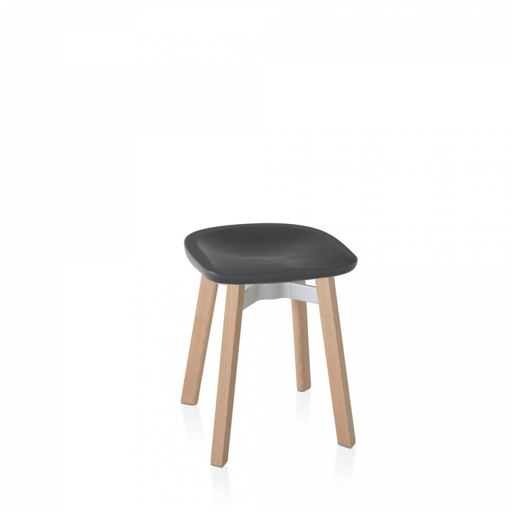 Su by Nano Small Stool - Emeco - Stools + Benches + Ottomans - Eco Concrete - Wood - HORNE