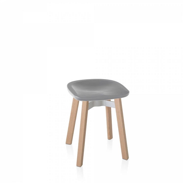 Su by Nano Small Stool - Emeco - Stools + Benches + Ottomans - Eco Concrete - Wood - HORNE