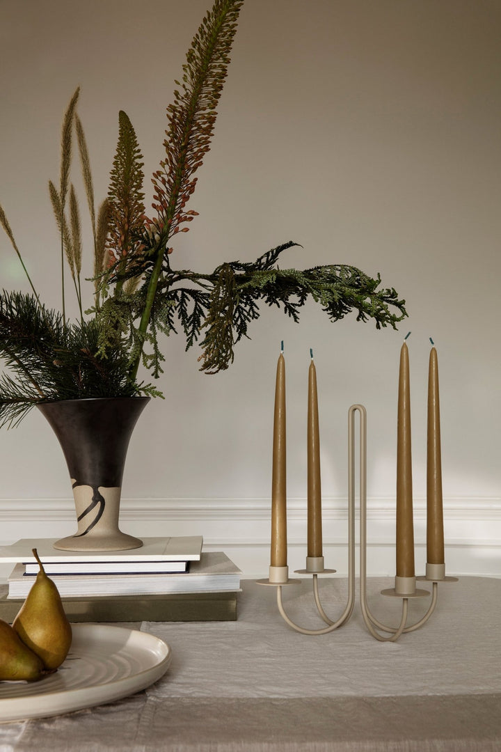 Sway Candelabra - Ferm Living - Candle Holders - Cashmere - HORNE