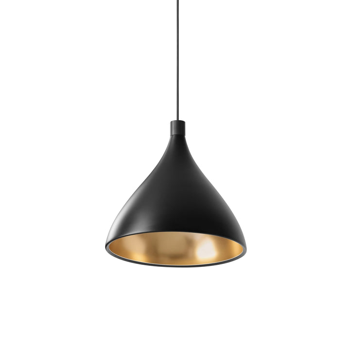 Swell XL Single Pendant - Pablo Designs - Chandeliers - Black/Brass - Medium - HORNE