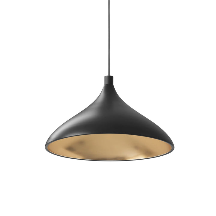 Swell XL Single Pendant - Pablo Designs - Chandeliers - Black/Brass - Wide - HORNE