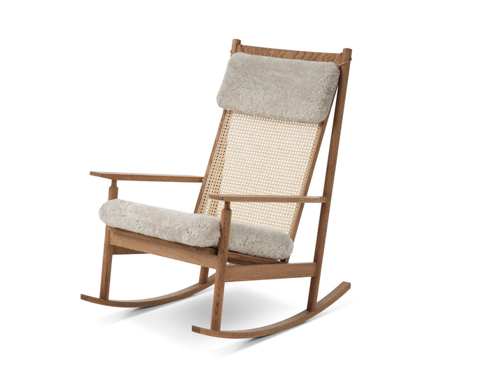 Swing Lounge Chair - Warm Nordic - Chairs - Sheep Moonlight/ Teak - HORNE