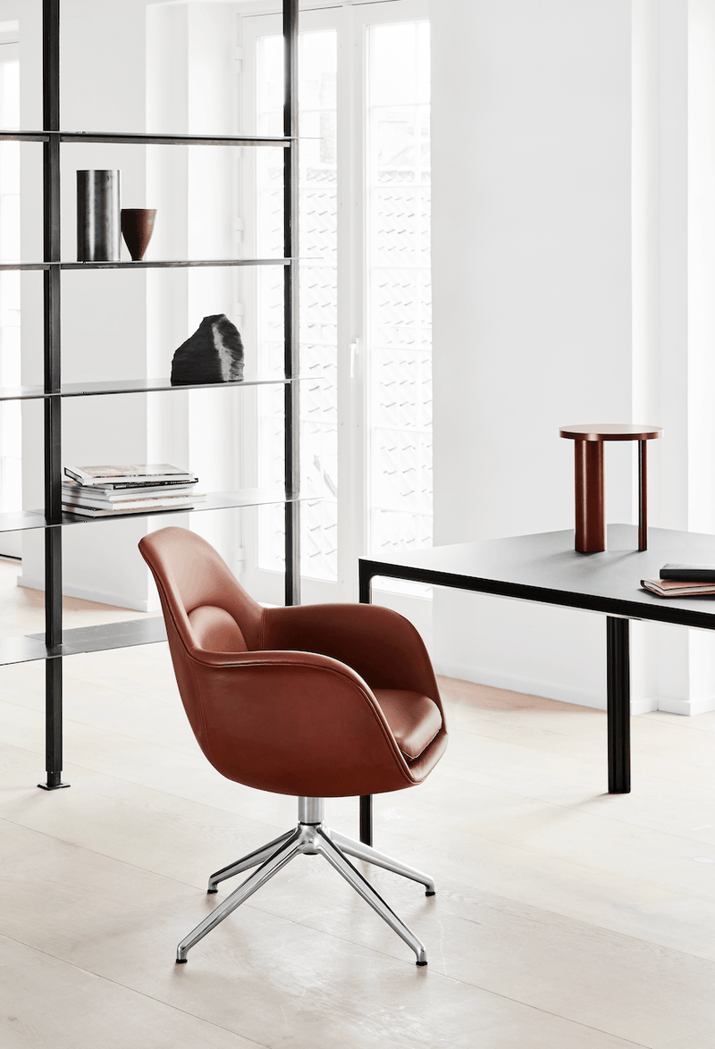 Swoon Chair Swivel Base - Chrome - Fredericia - Chairs - Omni 301 - HORNE
