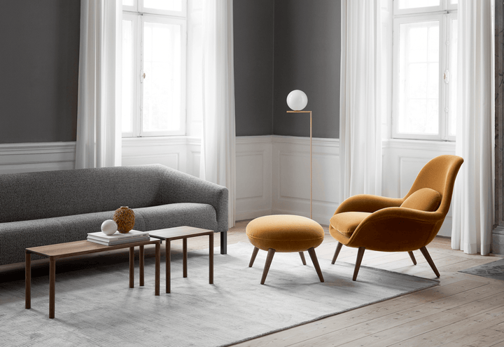 Swoon Lounge - Oiled Oak - Fredericia - Chairs - Grand Mohair 2600 - HORNE
