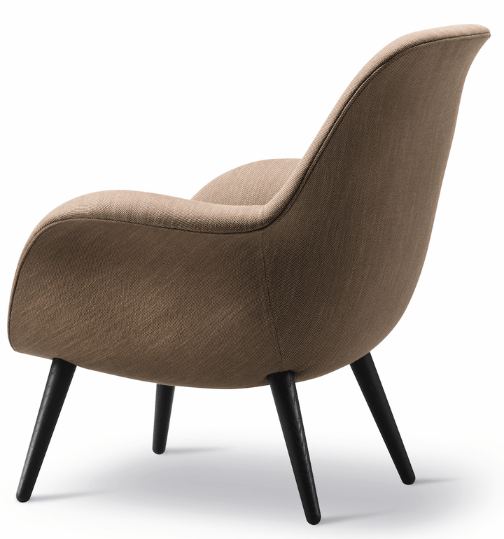 Swoon Lounge Petit Wood Base - Black Lacquered Oak - Fredericia - Chairs - Sinequanon 037 - HORNE