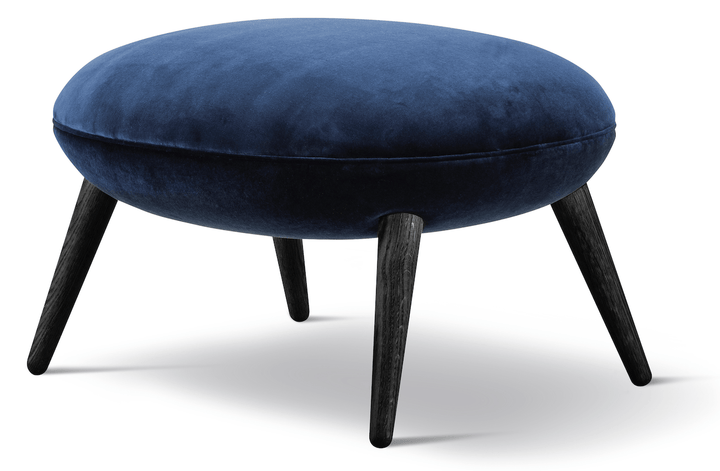 Swoon Ottoman - Black Lacquered Oak - Fredericia - Stools + Benches + Ottomans - HORNE
