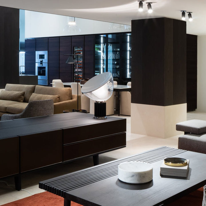 Taccia Dimmable Table Lamp - Flos - Table + Task - Anodize Silver - HORNE