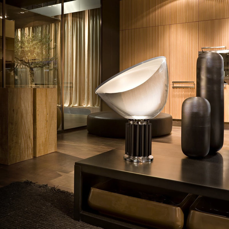 Taccia Dimmable Table Lamp - Flos - Table + Task - Anodize Silver - HORNE