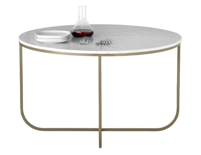 Tati Dining Table 120 - Asplund - Tables + Desks - Carrara Marble - 15 White - HORNE