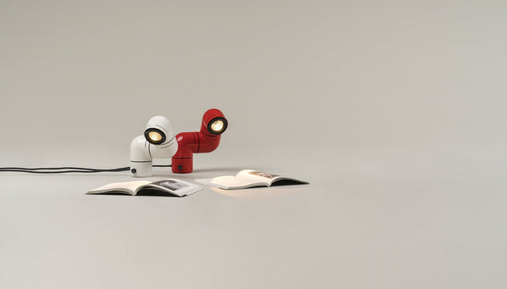 Tatu Table Lamp - Santa & Cole - Table + Task - Red - HORNE