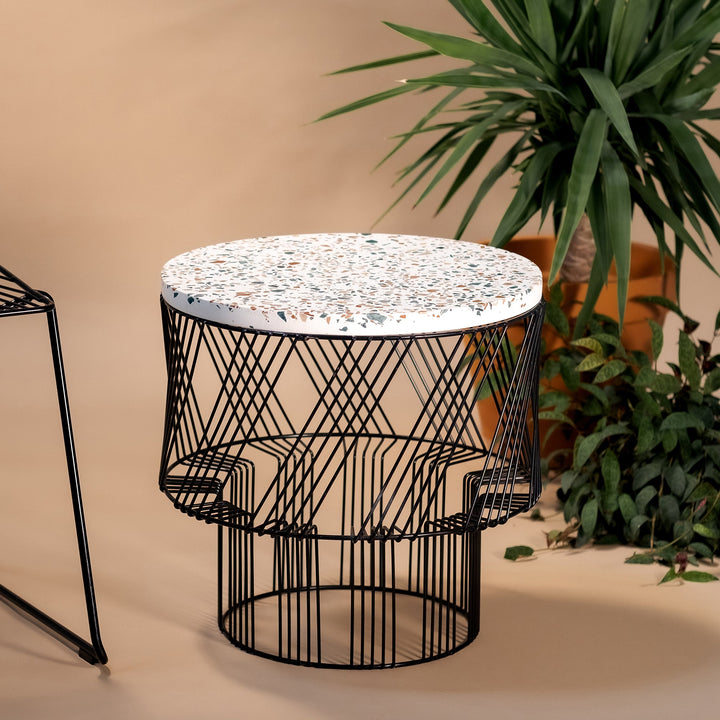 Terrazzo Side Table - Bend Goods - Tables - White - HORNE