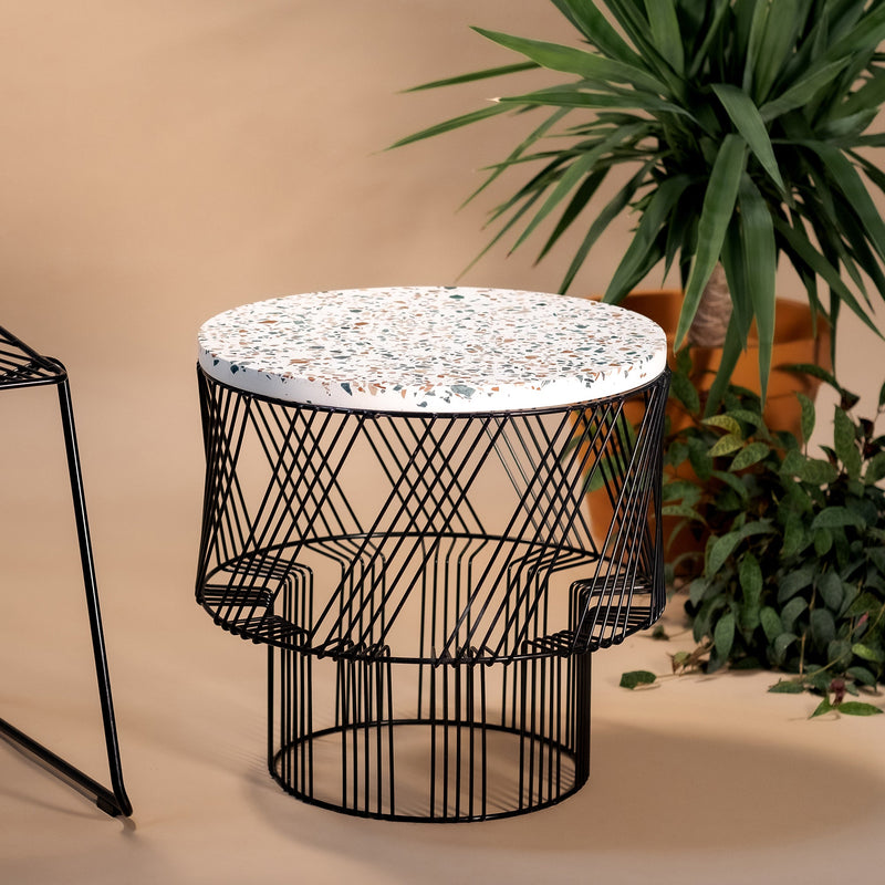 Terrazzo Side Table - Bend Goods - Tables - White - HORNE