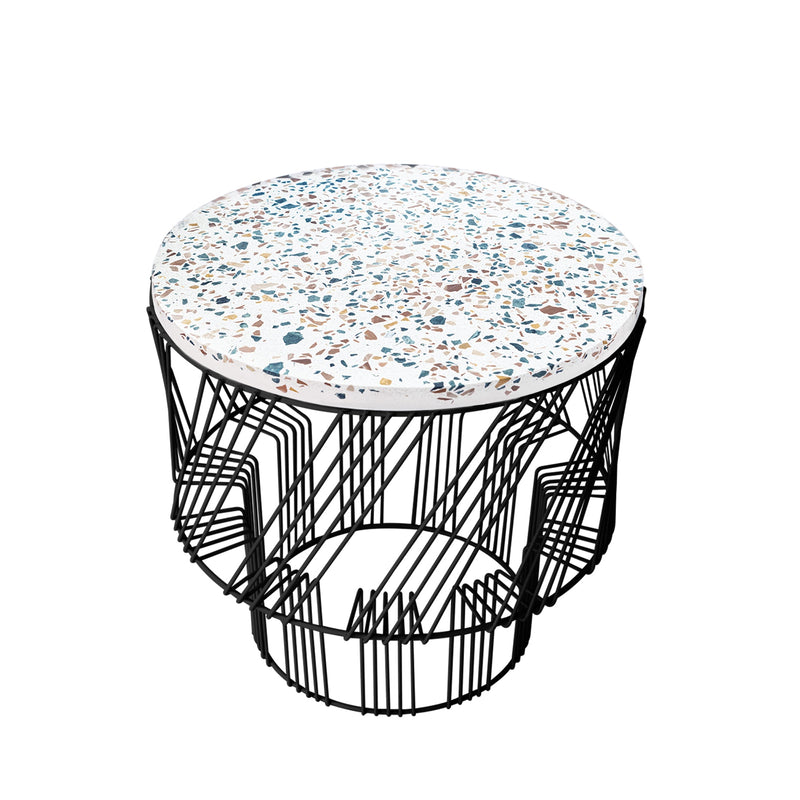 Terrazzo Side Table - Bend Goods - Tables - White - HORNE