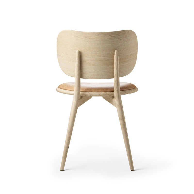 The Dining Chair - Mater - Chairs - Matt Lacquered Oak - Natural Tanned Leather Seat - HORNE