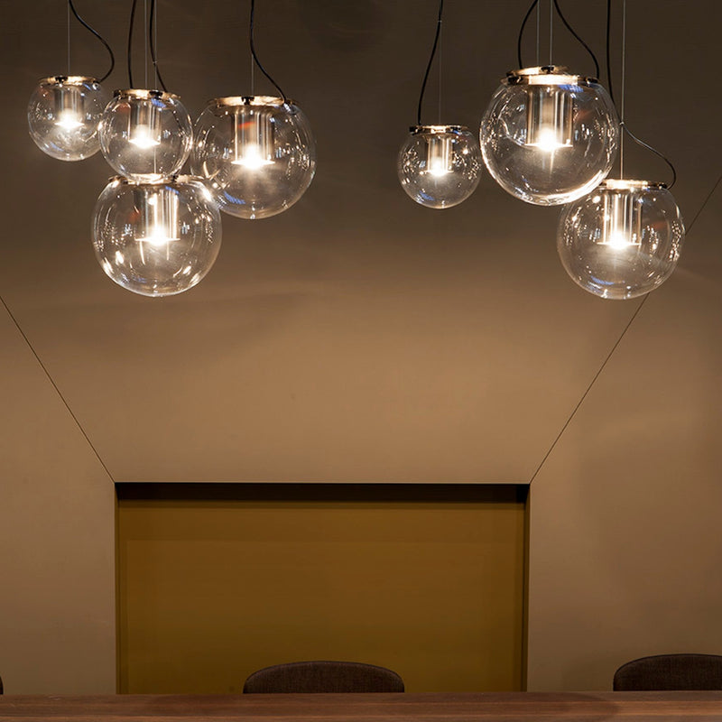 The Globe Pendant - Oluce - Pendants - Small - Nickel - HORNE