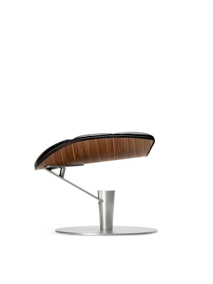 The Lobster Chair - Bruunmunch - Chairs - Lobster Footstool Only - Walnut Veneer - Satin Chrome Steel - HORNE