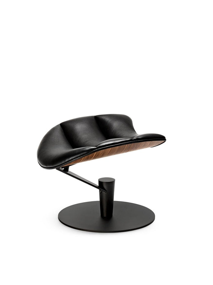 The Lobster Chair - Bruunmunch - Chairs - Lobster Footstool Only - Walnut Veneer - Black Lacquered Steel - HORNE