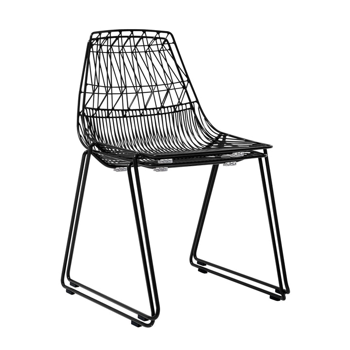 The Lucy Stacking Chair - Set of 2 - Bend Goods - Chairs - Peacock Blue - No Seat Pad - HORNE
