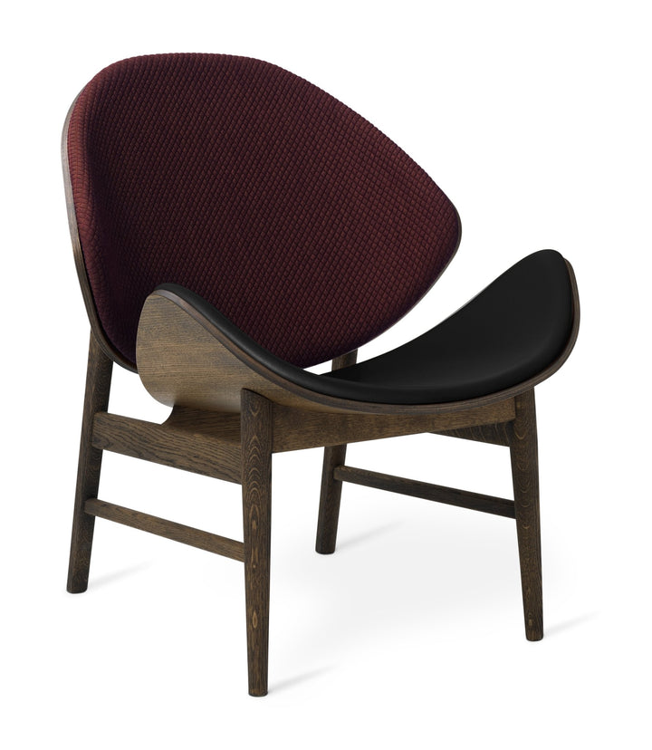 The Orange Lounge Chair - Upholstered Back and Seat - Warm Nordic - Chairs - Mosaic 682/ Black Leather/ Smoked Oak - HORNE