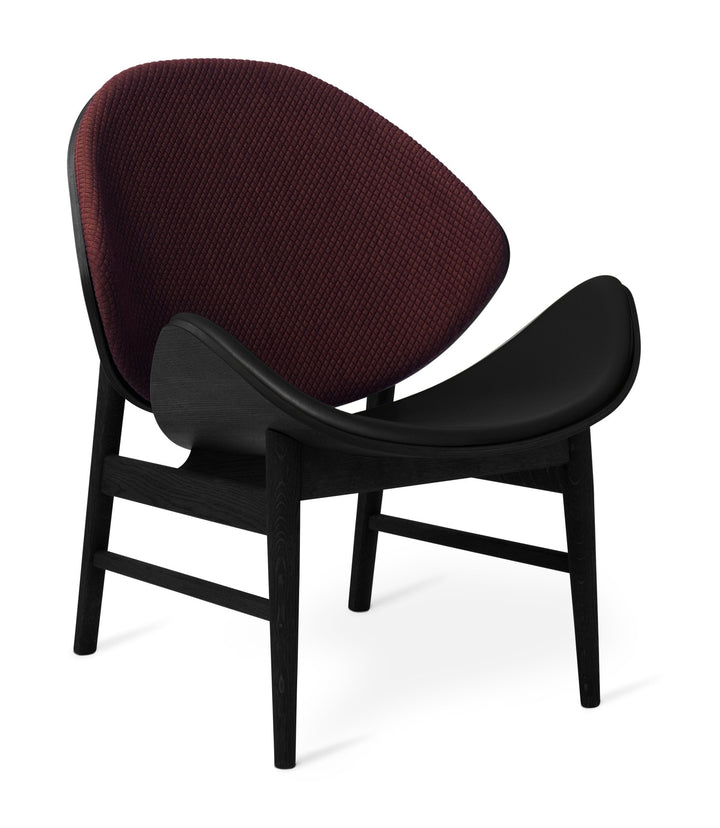 The Orange Lounge Chair - Upholstered Back and Seat - Warm Nordic - Chairs - Mosaic 682/ Black Leather/ Black Oak - HORNE