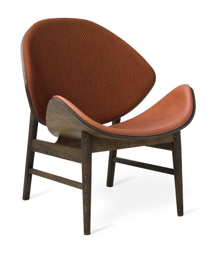 The Orange Lounge Chair - Upholstered Back and Seat - Warm Nordic - Chairs - Mosaic 472/ Silk 0250/ Smoked Oak - HORNE