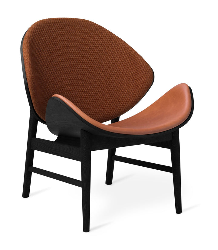 The Orange Lounge Chair - Upholstered Back and Seat - Warm Nordic - Chairs - Mosaic 472/ Nevada 2488/ Black Oak - HORNE