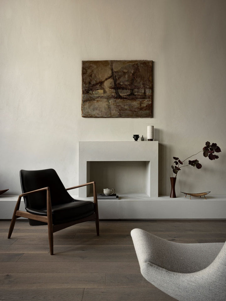 The Seal Lounge Chair - High Back - Audo Copenhagen - Chairs - Natural Oak - Dakar Leather - 0329 Brown - HORNE