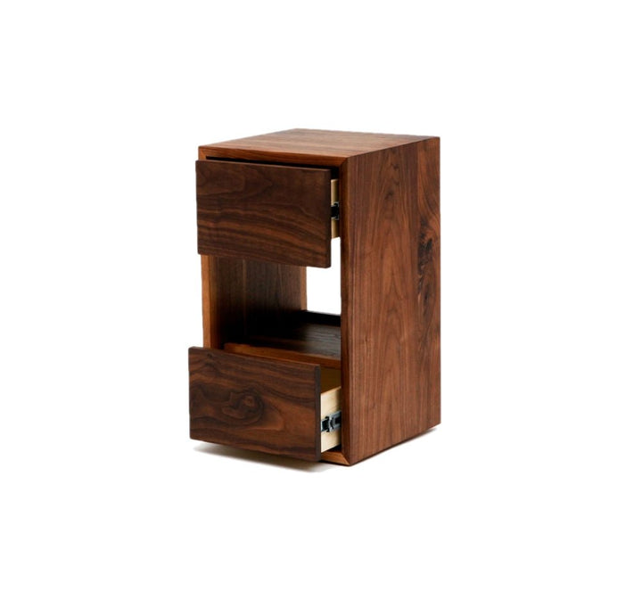 THN 1.0 Night Stand - Artless - Bedside Tables - Walnut with White Lacquer Drawer - HORNE