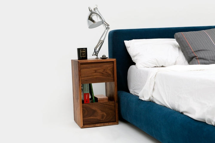 THN 1.0 Night Stand - Artless - Bedside Tables - Walnut with White Lacquer Drawer - HORNE