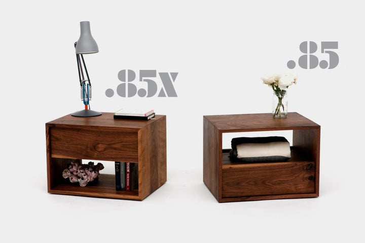 THN .85 Night Stand - Artless - Bedside Tables - Top - Solid Walnut with Walnut Drawer - HORNE