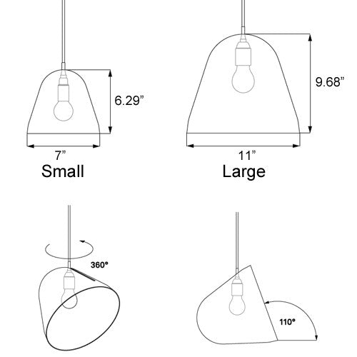 Tilt Brass Pendant Light - Nyta - Pendants - Small - Standard - HORNE