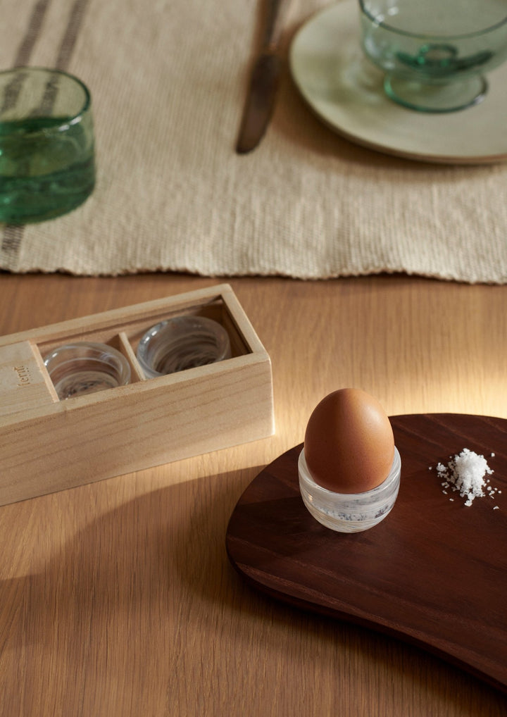 Tinta Egg Cups - Set of 4 - Ferm Living - Serveware - White - HORNE