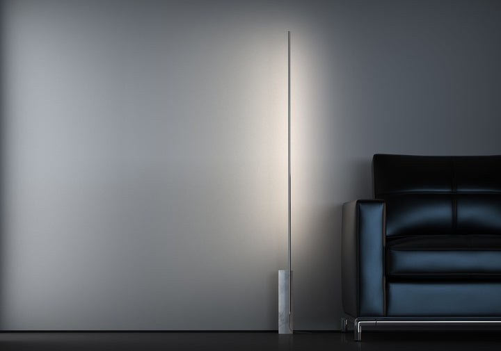 T.O Floor Lamp - Pablo Designs - Floor Lamps - White Marble/Chrome - HORNE