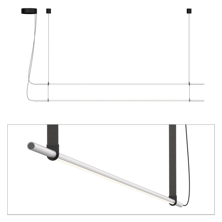 T.O. Pendant 2 Stack - Pablo Designs - Pendants - Matte Light Grey - Graphite - HORNE