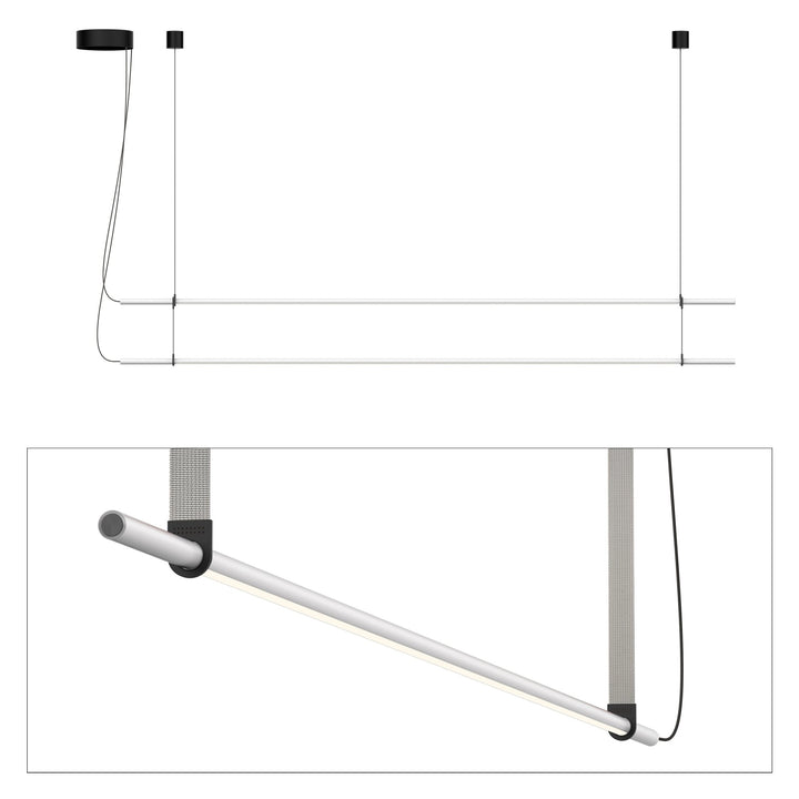 T.O. Pendant 2 Stack - Pablo Designs - Pendants - Matte Light Grey - Light Grey - HORNE