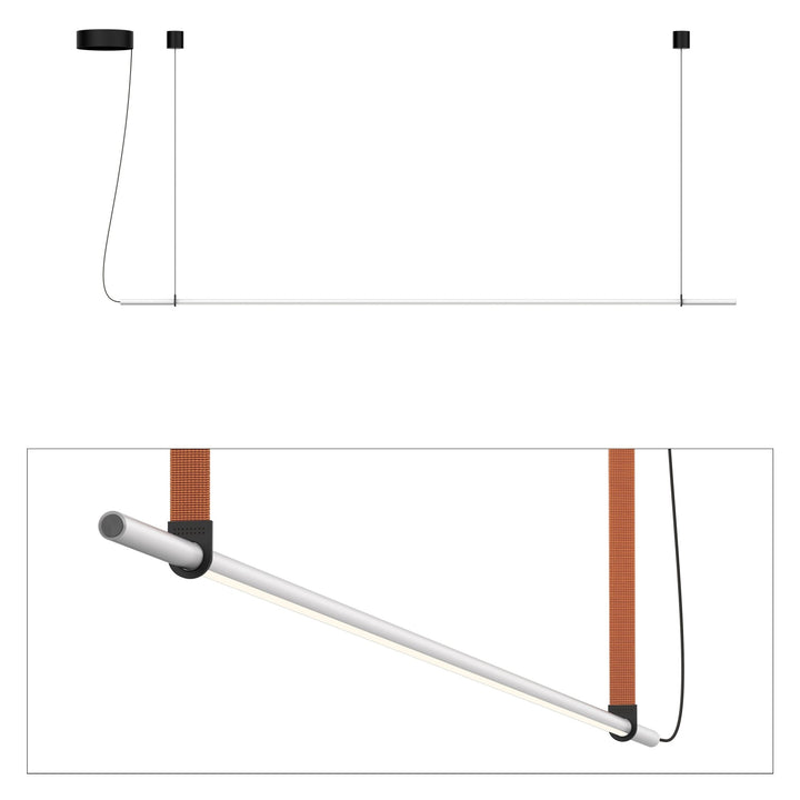T.O. Pendant - Pablo Designs - Pendants - Matte Light Grey - Burnt Orange - HORNE