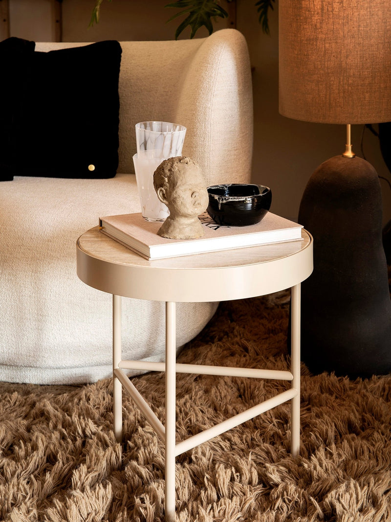 Travertine Table - Ferm Living - Tables + Desks - Medium - HORNE