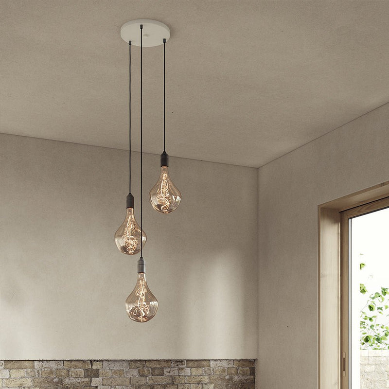 Triple Pendant - Tala - Black - Brass - Sphere IV - HORNE