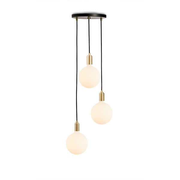 Triple Pendant - Tala - Black - Brass - Sphere IV - HORNE