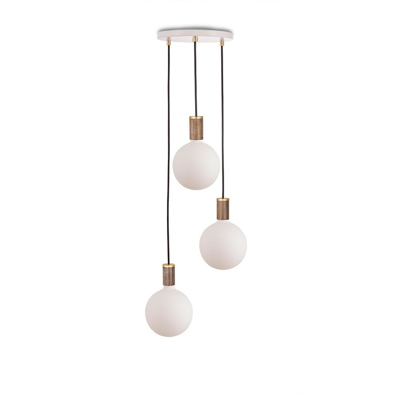 Triple Pendant - Tala - Black - Brass - Sphere IV - HORNE