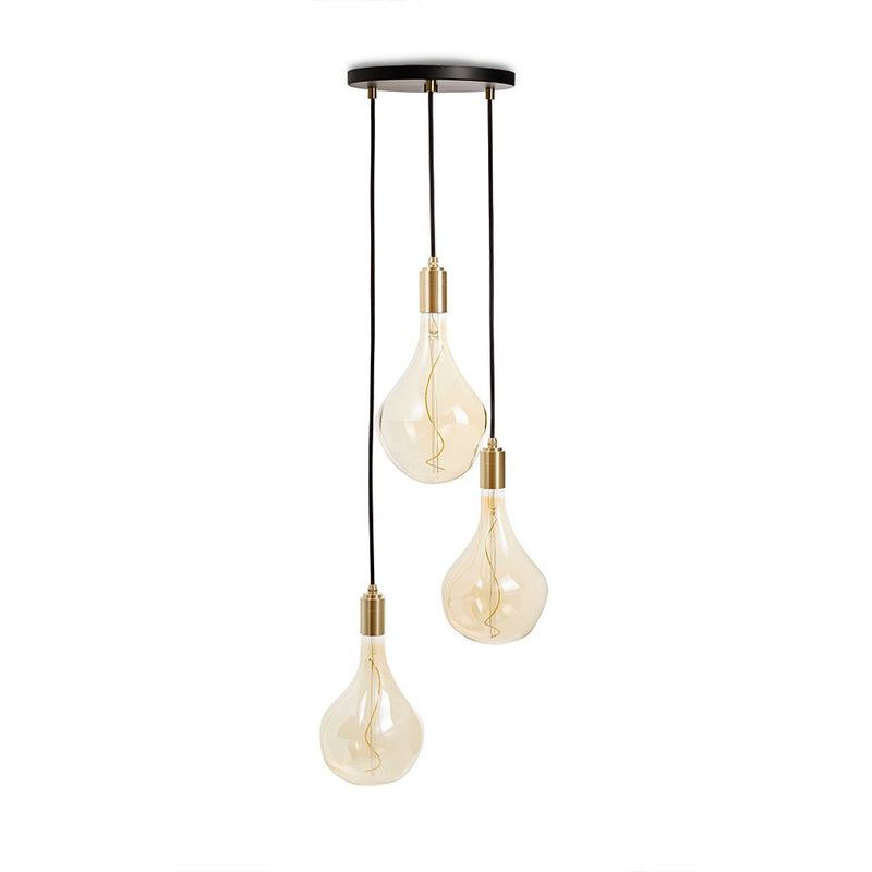 Triple Pendant - Tala - Black - Brass - Sphere IV - HORNE